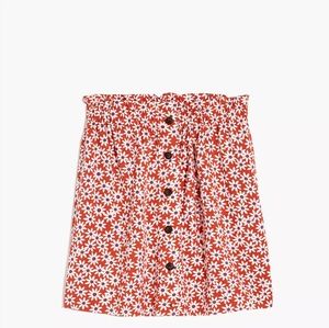 Madewell paperbag button down mini skirt